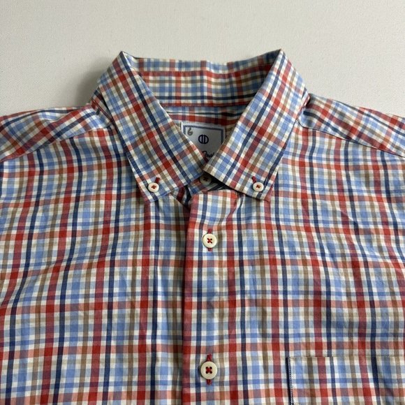 David Donahue‎ Dress Shirt Mens Size 2XL Tartan Plaid Button Up Long Sleeve - Picture 5 of 9